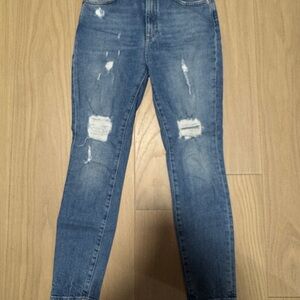 Dolce & Gabbana Blue Distressed Cropped Jeans